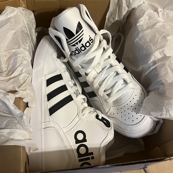 NEW Adidas Original Extaball Leather High Top Sneakers Size 7 - Picture 6 of 6